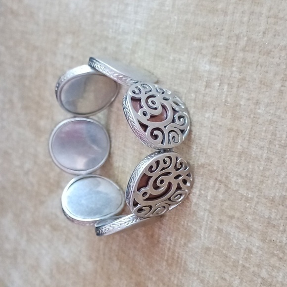 Kenneth Cole Reaction Silver Tone Elastic Fit Bracelet - Picture 5 of 8